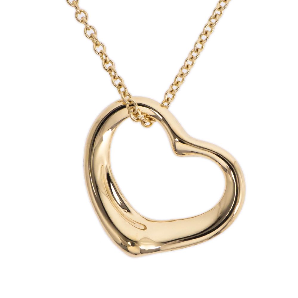 ティファニー　オープンハート750YG 名東】TIFFANY ティファニー オープンハート ネックレス 750YG K18