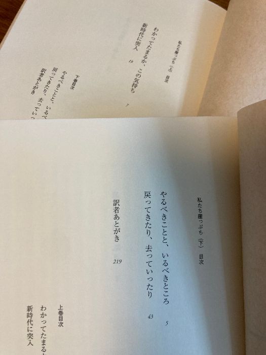 私たち崖っぷち 上/下 2冊セット】河出書房新社 ジョシュア・フェリス 