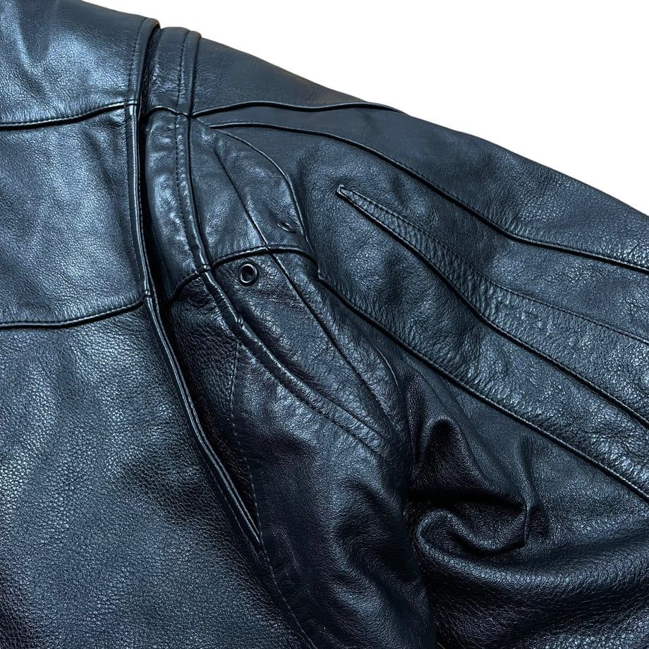 BALENCIAGA】19AW FRONT LOGO LEATHER JACKET BLACK バレンシアガ