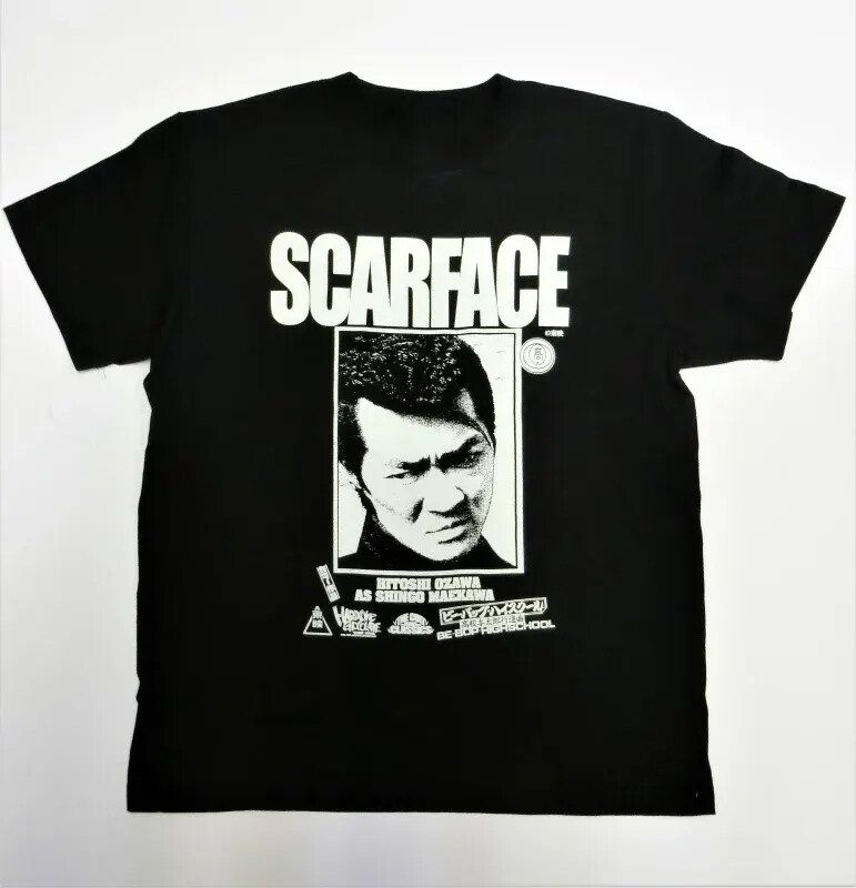 ビー・バップ・ハイスクール 高校与太郎行進曲-前川新吾-(スカーフェイスブラック) Tシャツ