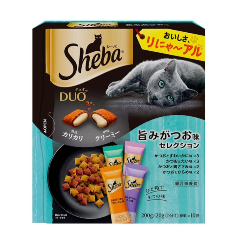 シーバ デュオ 旨みがつお味S 200g 12箱セット 鶏ささみ バラエティ 小分け パック 新鮮 総合栄養食 成猫 タイ産 キジトラ 茶トラ 白猫 黒猫 サバトラ 三毛猫