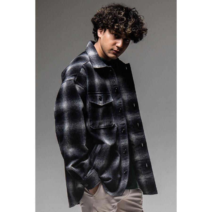 未使用 RESOUND CLOTHING WOOLCHECK OVER CPO JK RC25-JK-004 チェックCPOジャケット BK  CHECK 定価42,900円 - メルカリ