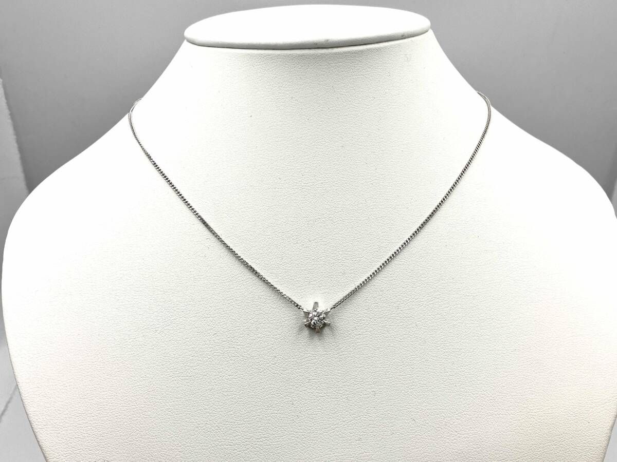 本日限定価格！Pt850 ♡ デザイン ダイヤリング 造幣局刻印あり ビンテージ PT850 6面 ダブル 30.8g 50cm ネックレス 造幣局刻印有り