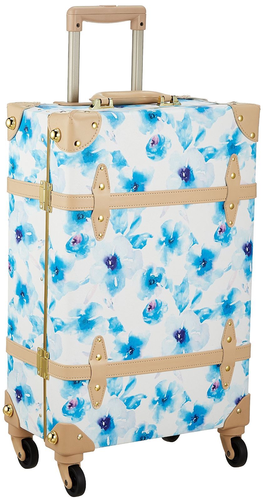 人気商品 36L 53 スタイリッシュなユーラシアトランク cm トランクキャリー 3.8kg トランクケース ハナガラ シフレ ブルー|ヌメ