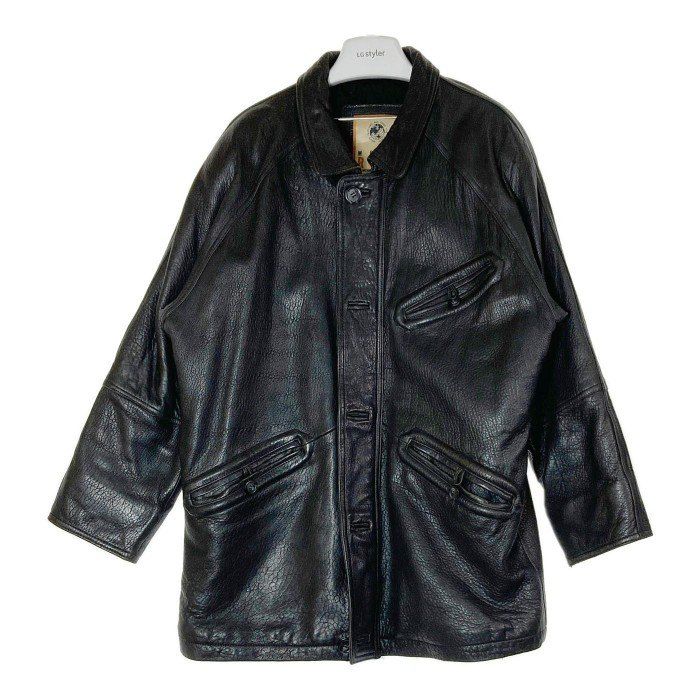 Men’s robo メンズロボ ラムレザージャケット 羊 ブラック sizeＬ