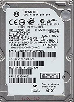【中古】(非常に良い)純正OEM Hitachi hts725050?a9a364?0?a78275?500?GB 2.5インチハードドライブ
