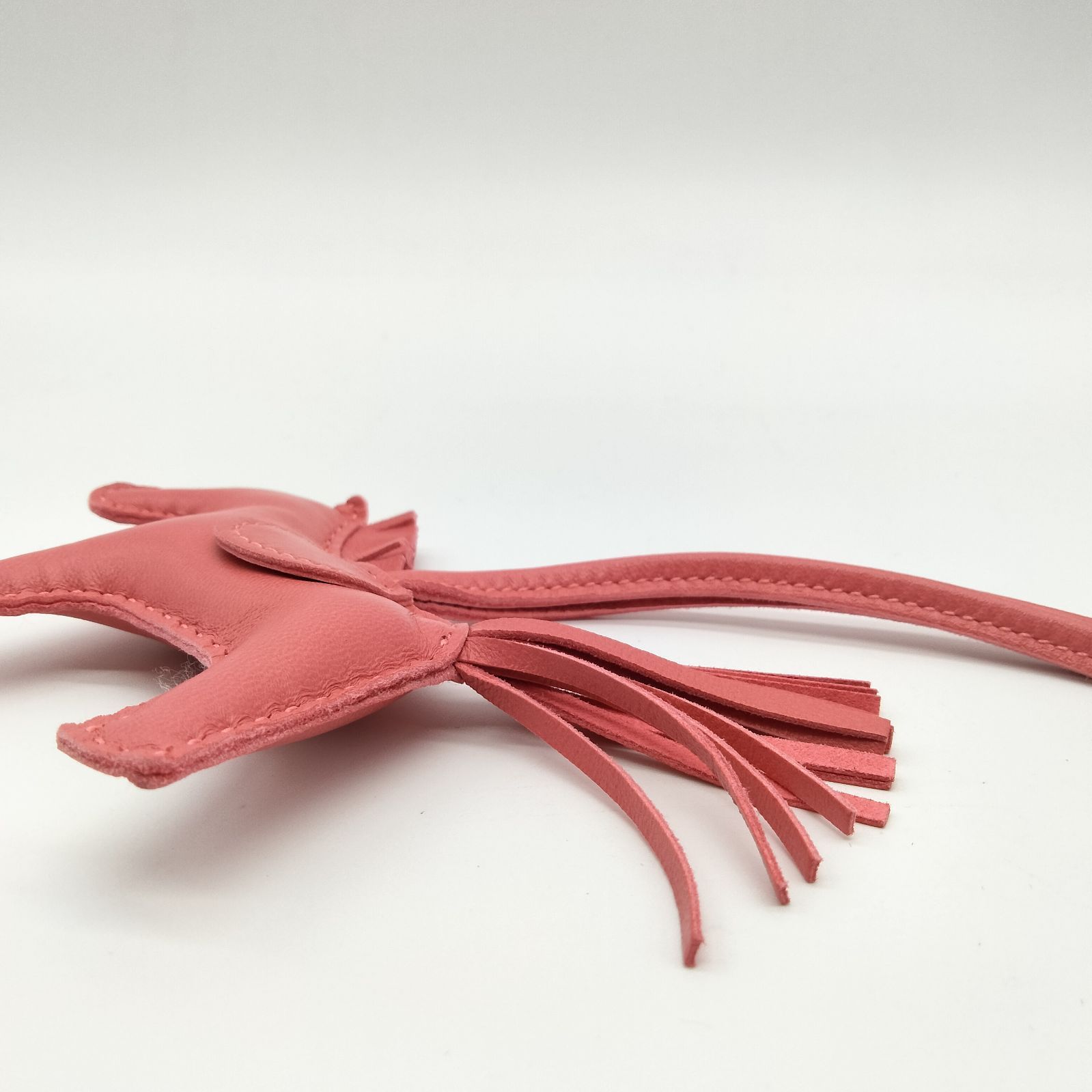 超美品 エルメス 入手困難 ロデオMM バッグチャーム ローズアザレ D刻印