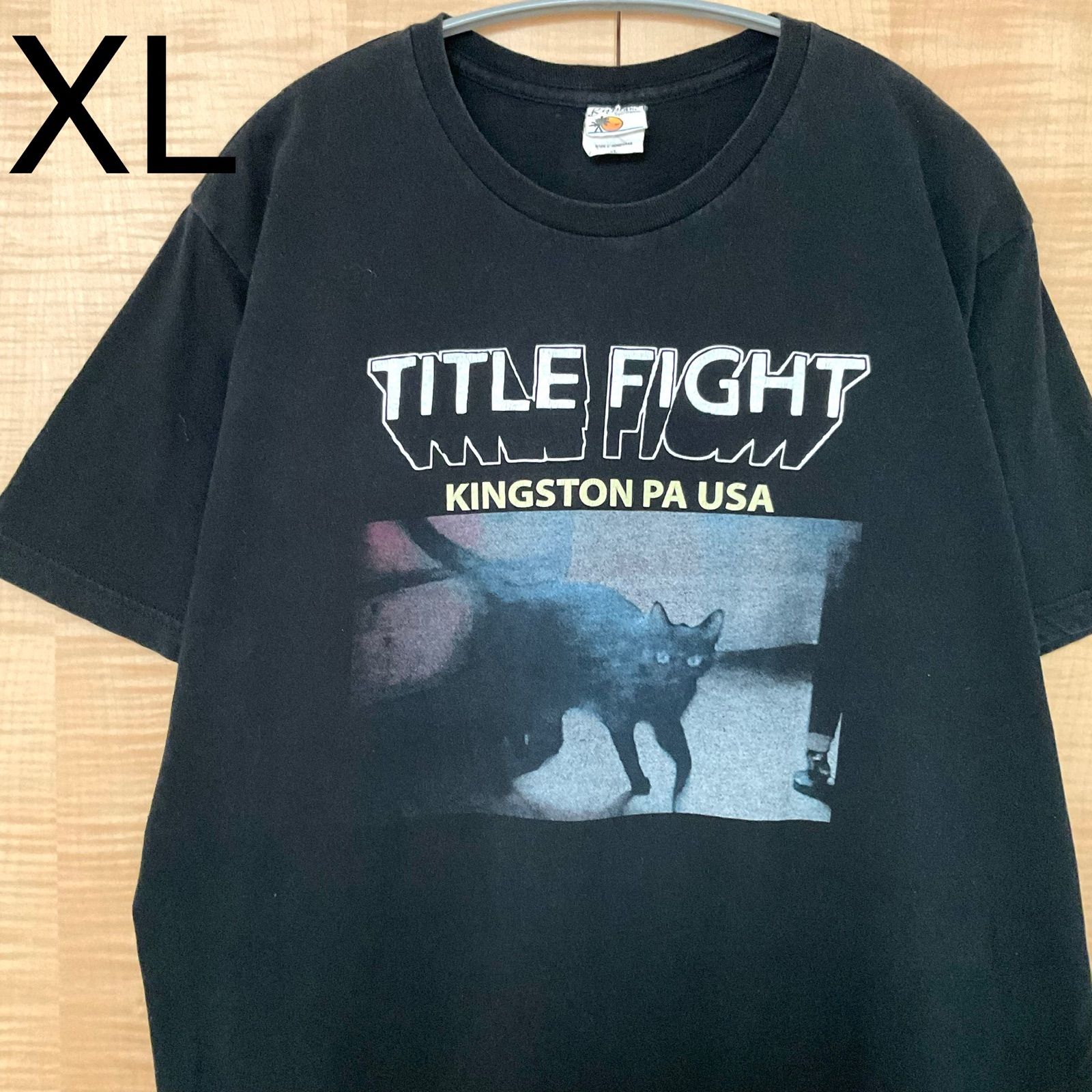US古着】XL バンド Tシャツ TITLE FIGHT ネコ ねこ 黒 写真 - メルカリ