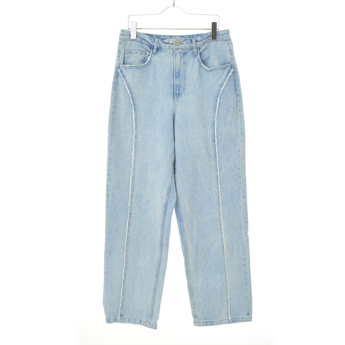 ZARA】23AW 7627/310 フリンジバギーデニムパンツ - メルカリ