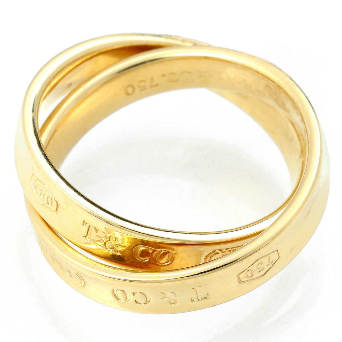 N*3様 【美品】TIFFANY インターロッキング サークル リング 9号 TIFFANY&Co[ティファニー] 1837 インターロッキング サークル