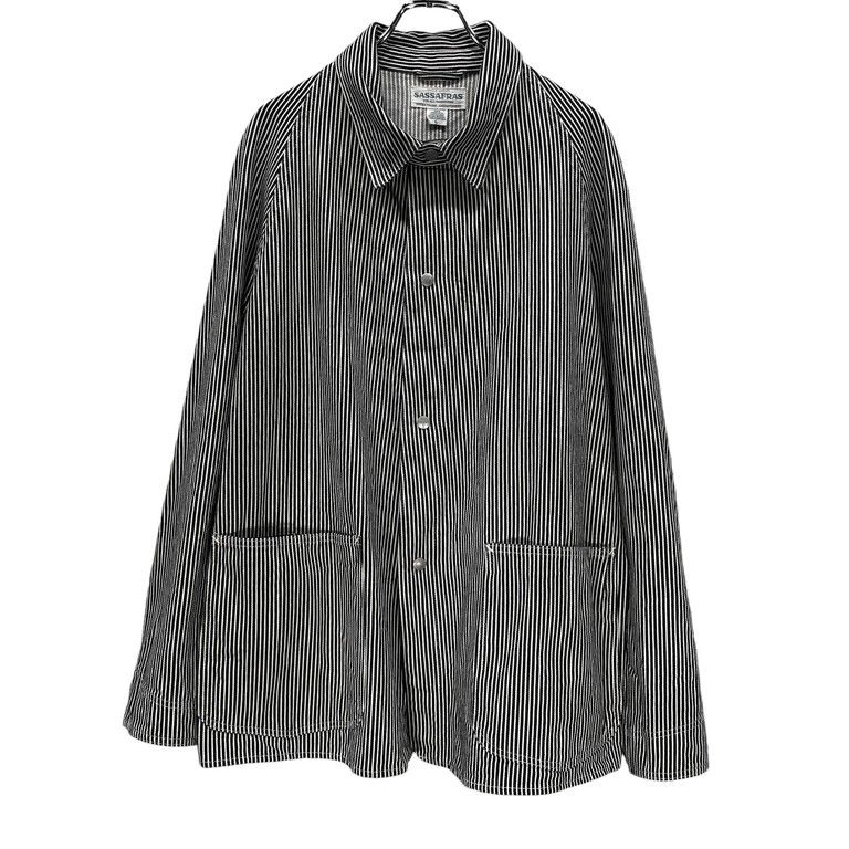 SASSAFRAS PRUNER COAT 11oz HICKORY 11ozヒッコリースナップボタン 