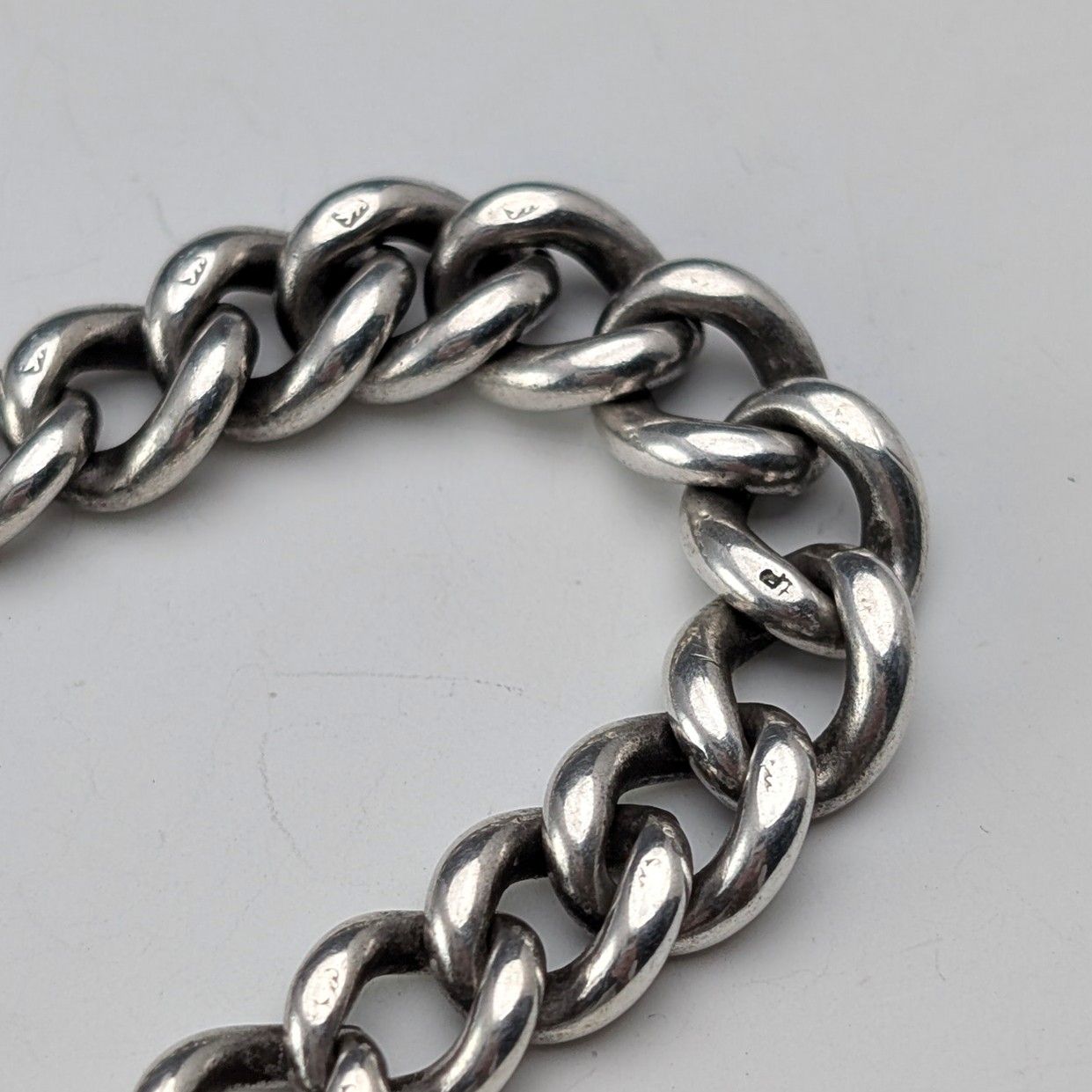 英国アンティーク 純銀製アルバートチェーン