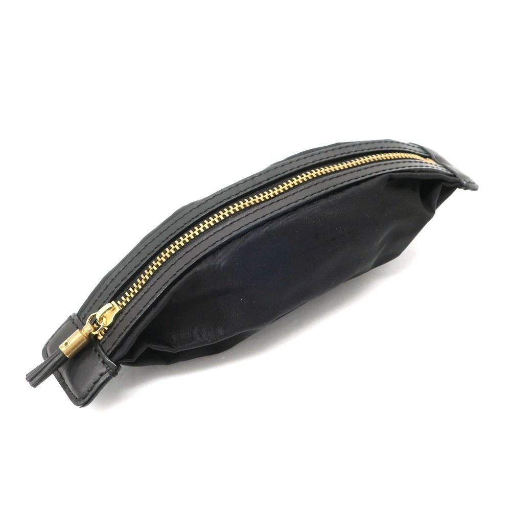 【中古】フェリージ Felisi 1044 ナイロン×レザー ploom ポーチ ブラック【WxH7】【メンズ】