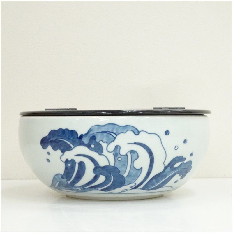 茶道具 (平安)静山作 染付水指 共箱 - メルカリ