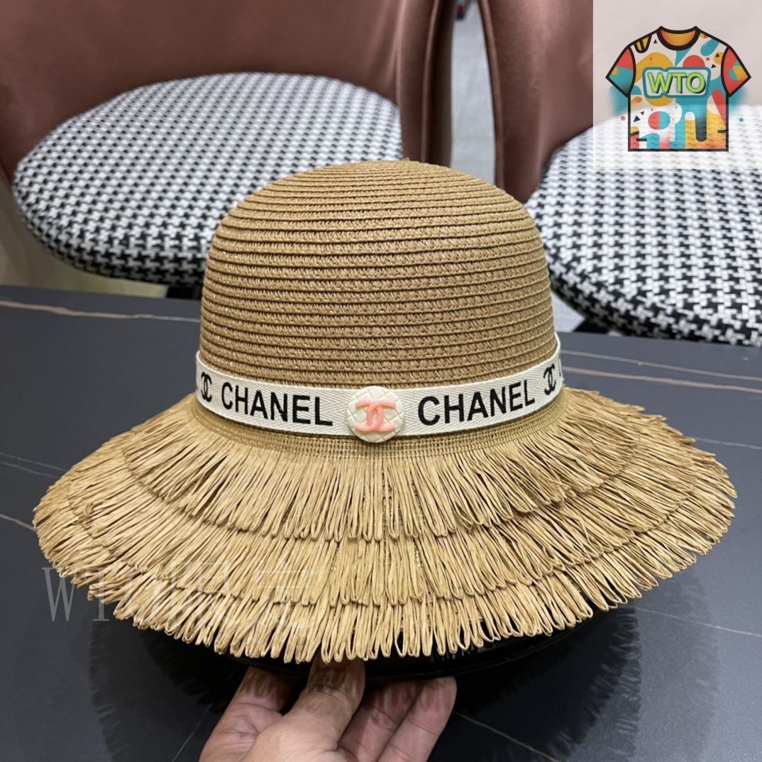 今日特価】Chanel 2024 新 麦わら帽 優雅デザイン - メルカリ