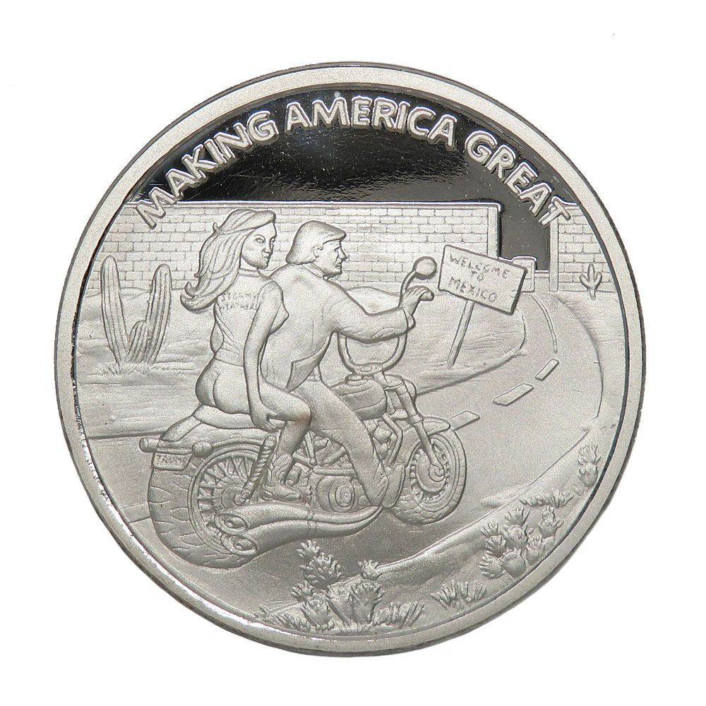 名古屋 OTHER トランプ大統領 MAKING AMERICA GREAT 純銀コイン 1オンス プルーフ シルバー 3500 保証書