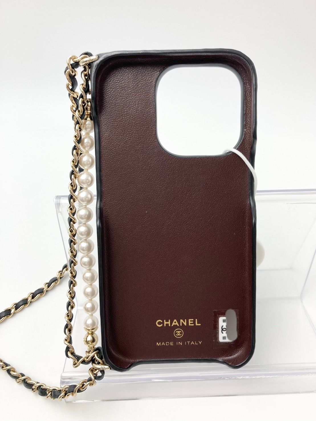 CHANEL シャネル マトラッセ ココマーク パールチェーン iPhone15Pro