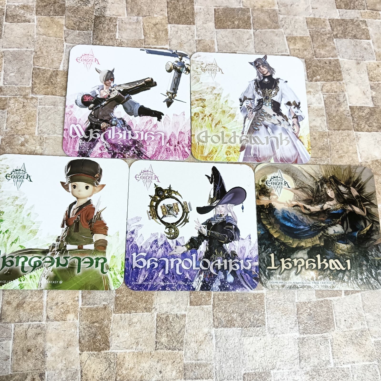 35枚+缶バッジ】FF14 コースター エオルゼアカフェ 蛮神 ジョブ