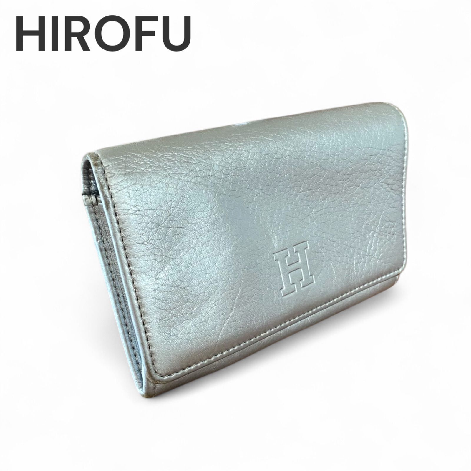 HIROFU ヒロフ センプレ シルバー 二つ折り財布 コンパクト財布