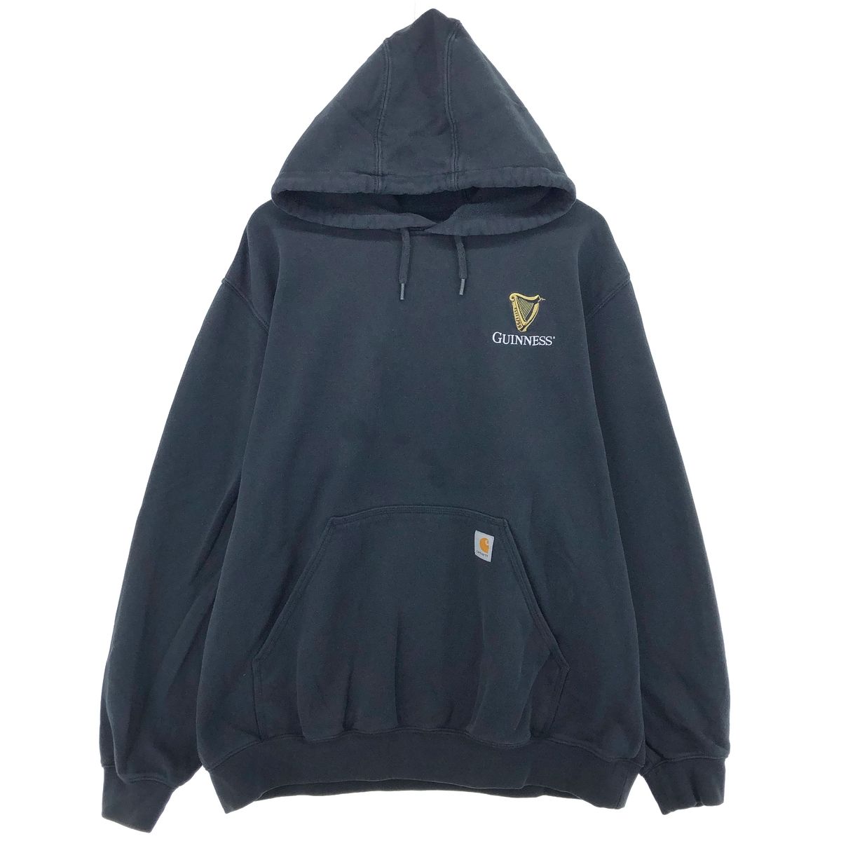 古着 カーハート Carhartt ORIGINAL FIT GUINNESS ギネス アドバタイジング スウェットプルオーバーパーカー メンズXL相当/eaa491923