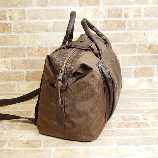 イビサ IBIZA ☆ レザーコンビ ナイロン 2WAY ボストンバッグ 日本製 