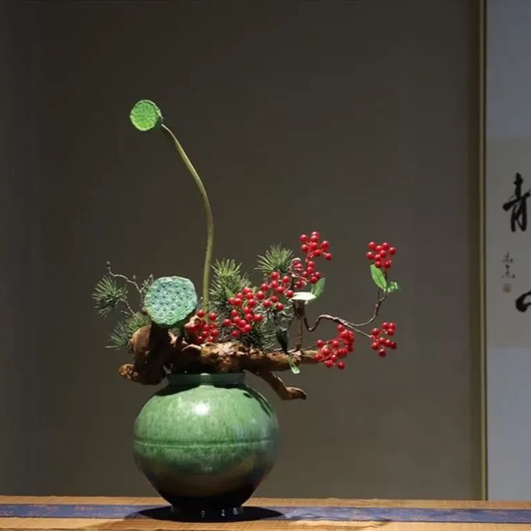 造花 フラワーアレンジメント フェイクフラワー 装飾 ホテル レストラン 玄関 花 ヴィンテージ セラミック 花瓶 フェイクフラワー