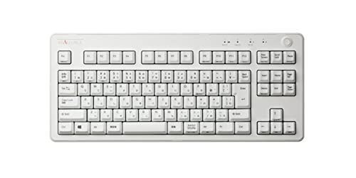 静音 TKLサイズ91キー スーパーホワイト、変荷重 REALFORCE R3 キーボード ハイブリッド テンキーレス 変荷重 日本語配列 ホワイト R3HC22