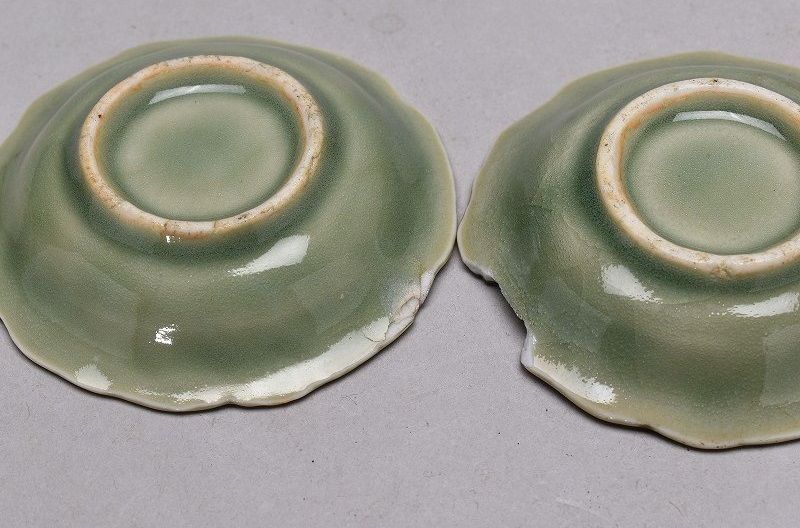 蔵C4314】古三田 青磁 陰刻 小皿 二十枚 江戸時代 - メルカリ