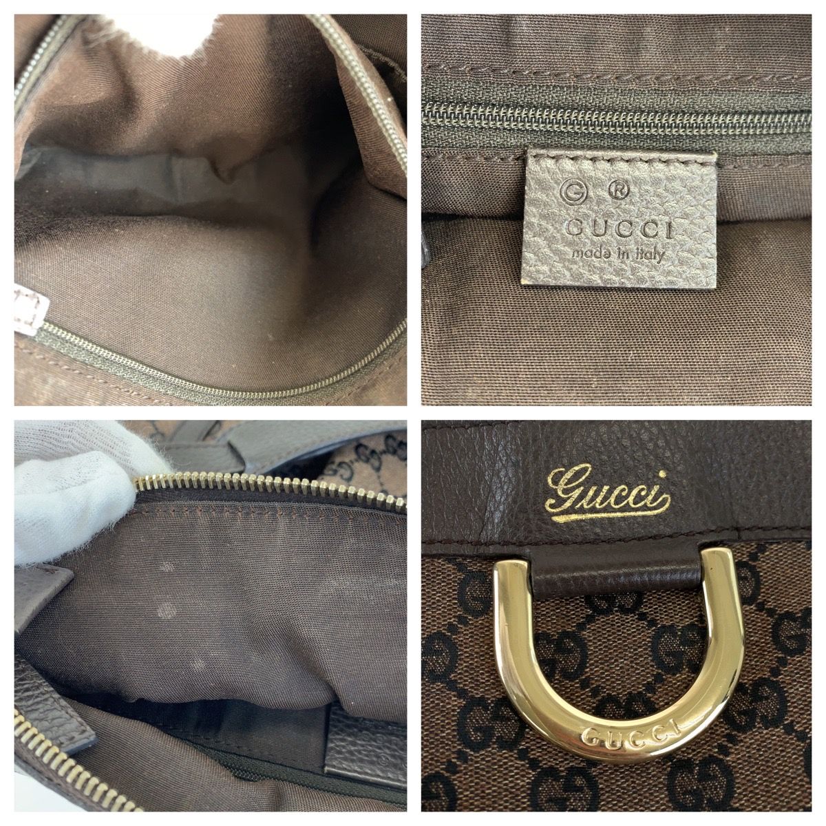 GUCCI グッチ アビー ブラウン 茶 ゴールド金具 GGキャンバス 265691