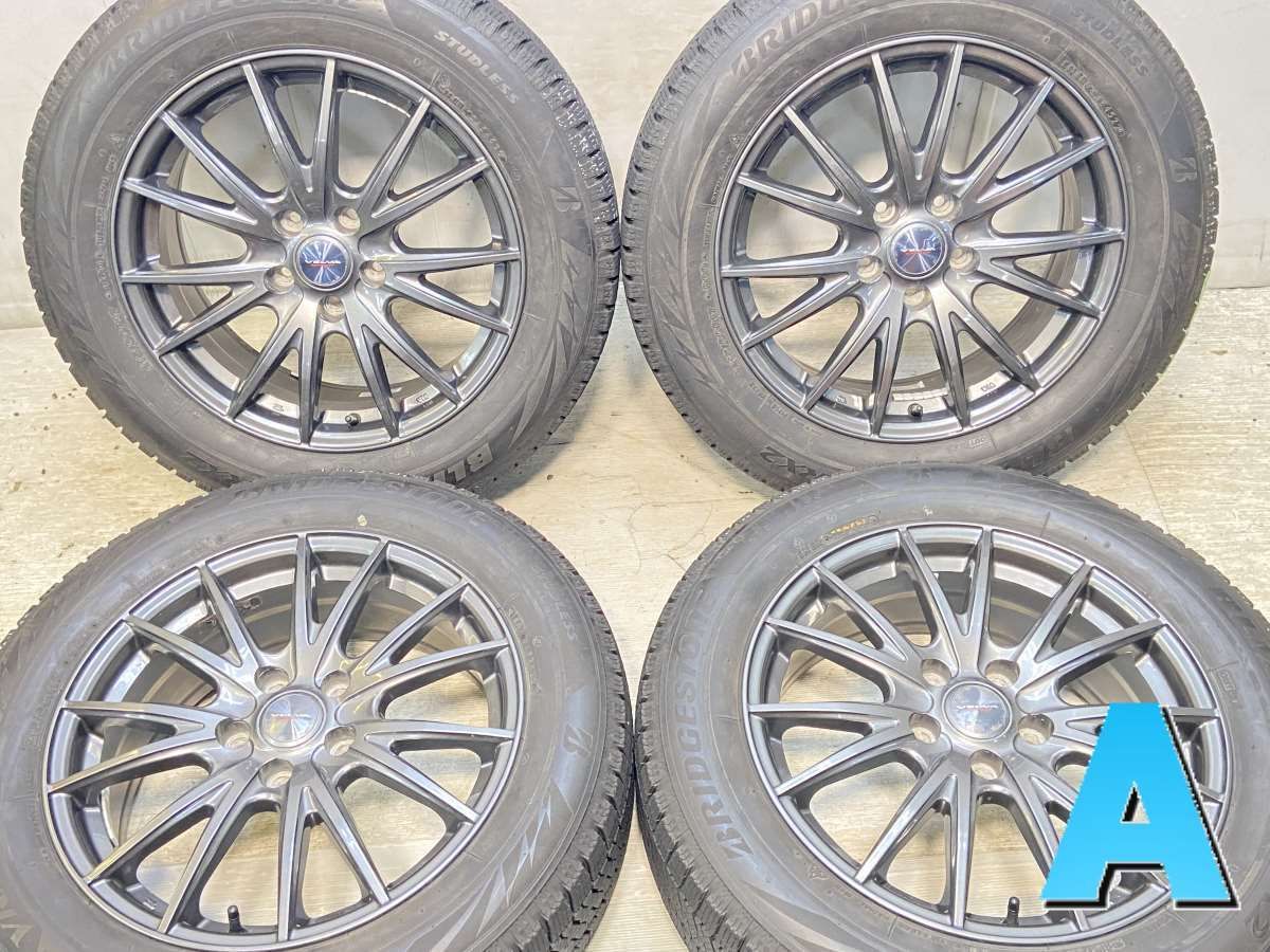 215/60R17  nブリヂストン ブリザック VRX2 nWEDS VELVA SPORT n17x7.0 47 114.3-5穴 n中古タイヤ スタッドレスタイヤ ホイールセット 4本セットn w17250111929