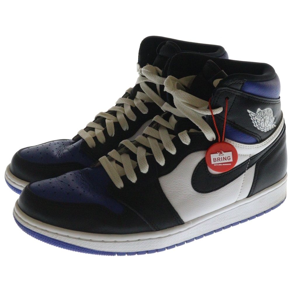 Air Jordan ハイカットシューズ ブルー/ブラック ナイキ AIR JORDAN 1 RETRO HIGH OG レザー ハイカット