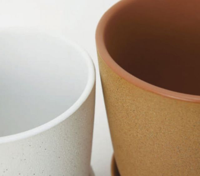 花 観葉植物用ポット アレナ ラウンド 16 W Ceramic POT 4個入り 40205 底穴あり 受皿付き 代引き不可 中型ポット FARM p51 STEELWINDOWSANDDOORS_COM