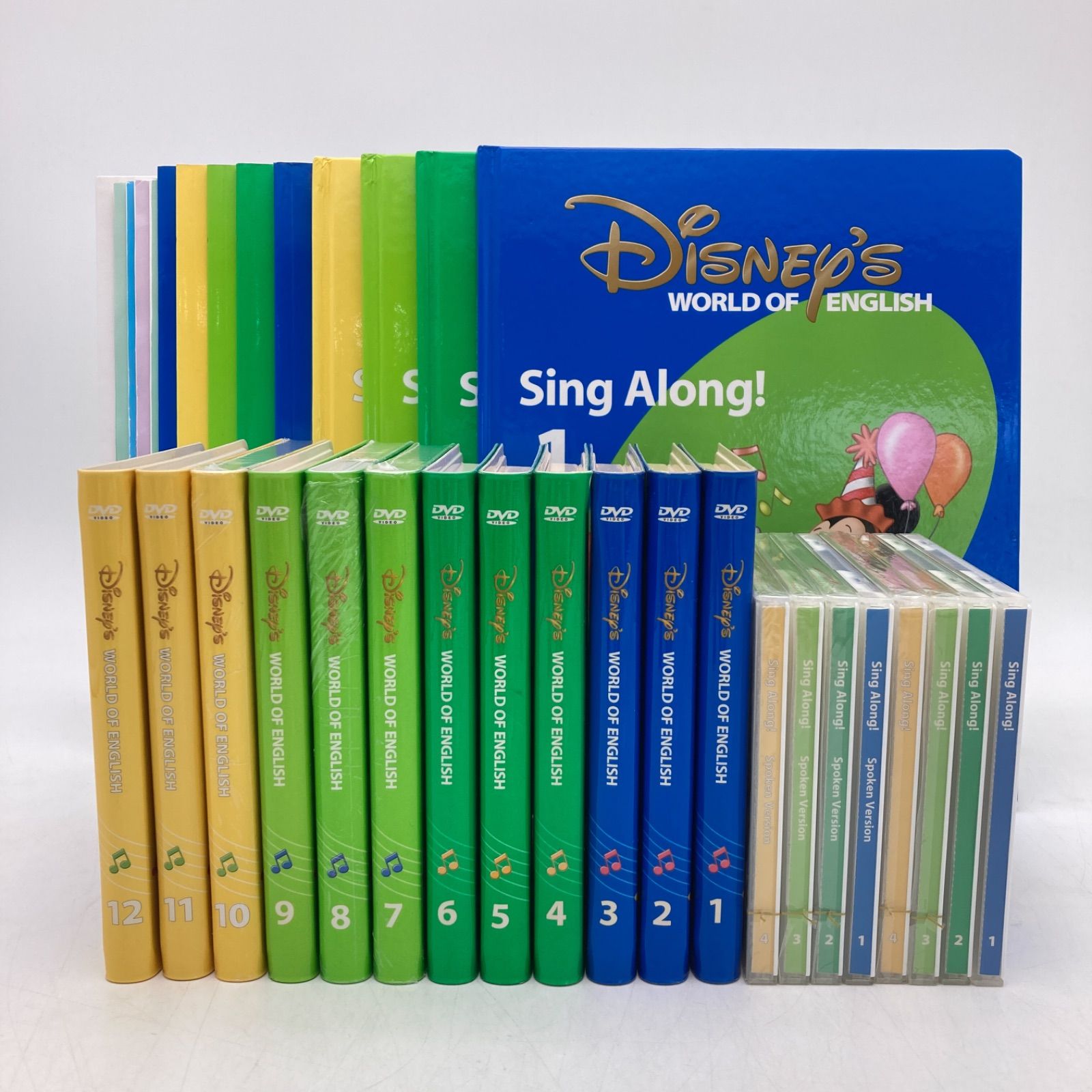 2012年購入 シングアロングセット DVD12枚 旧子役 絵本＆CD 字幕あり ディズニー英語システム DWE Disney ワールドファミリー  中古 1004726 - メルカリ