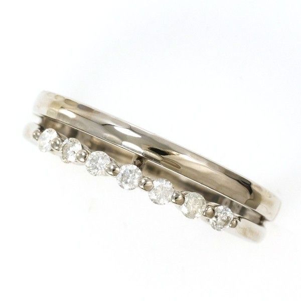 K10WG リング RING 指輪 10号 ダイヤ 0.19 総重量約1.9g