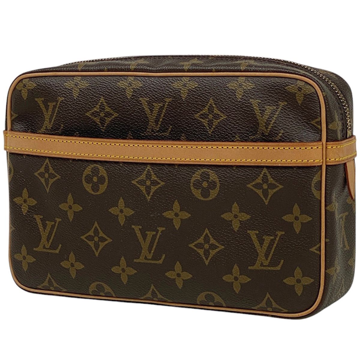ジャンク品 ルイ ヴィトン Louis Vuitton コンピエーニュ 23 クラッチバッグ ポーチ セカンドバッグ モノグラム ブラウン M51847 レディース