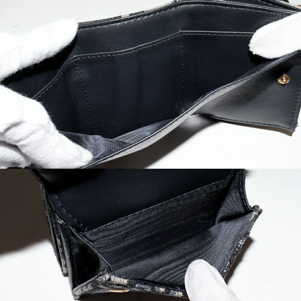 美品【ディオール】オブリーク コンパクト財布 ３つ折り財布 DIOR(ディオール) コンパクトウォレット 三つ折り財布 (Dior