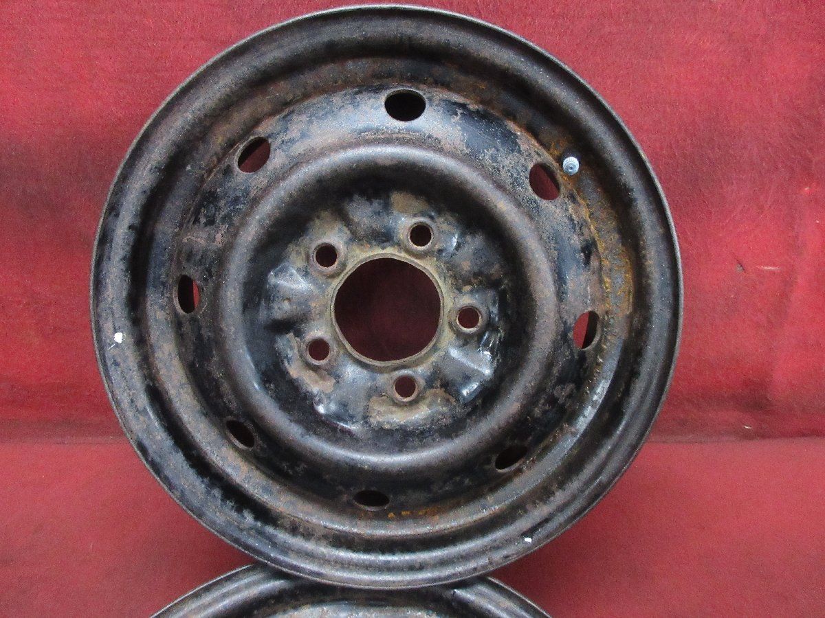スチール ホイール 2本 日産 純正 14×5J 5穴 PCD 114.3 +40 ハブ