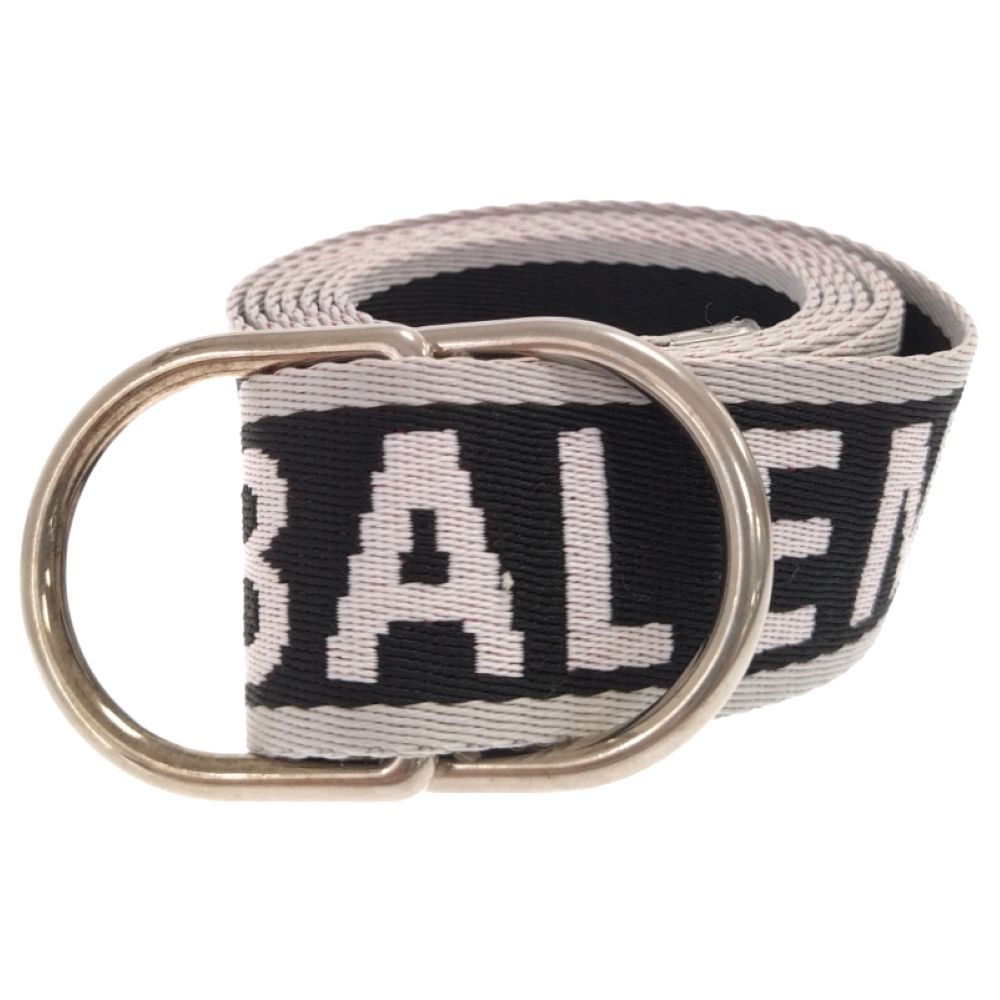 バレンシアガ 703137 210AA 眠く ロゴプリントDリングベルトベルト メンズ 