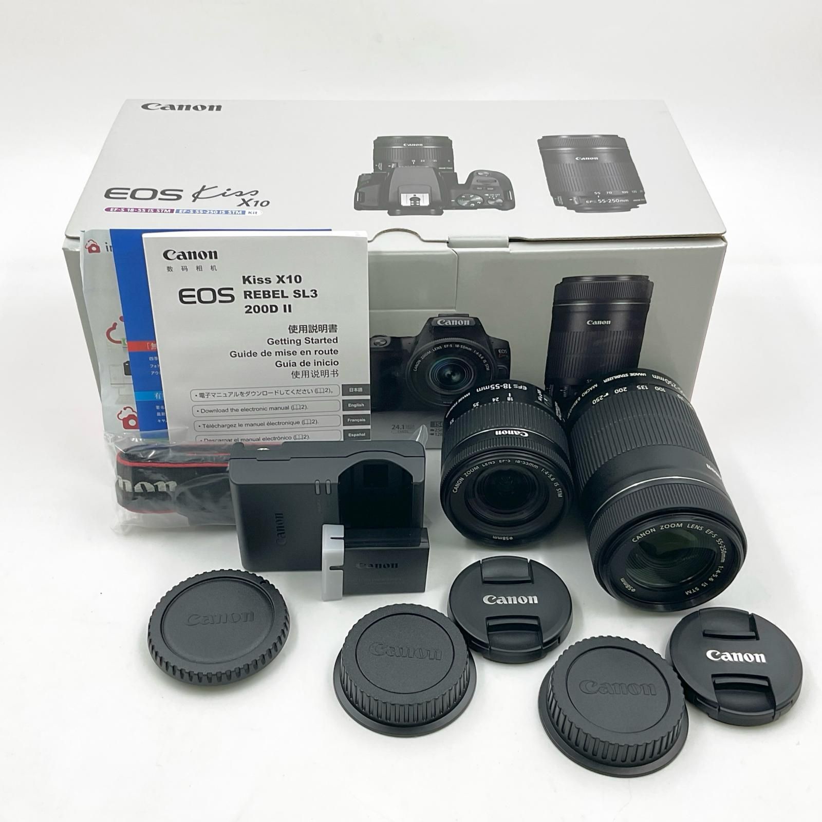 Canon デジタル一眼 EOS Kiss X10 ダブルズームキット ブラック