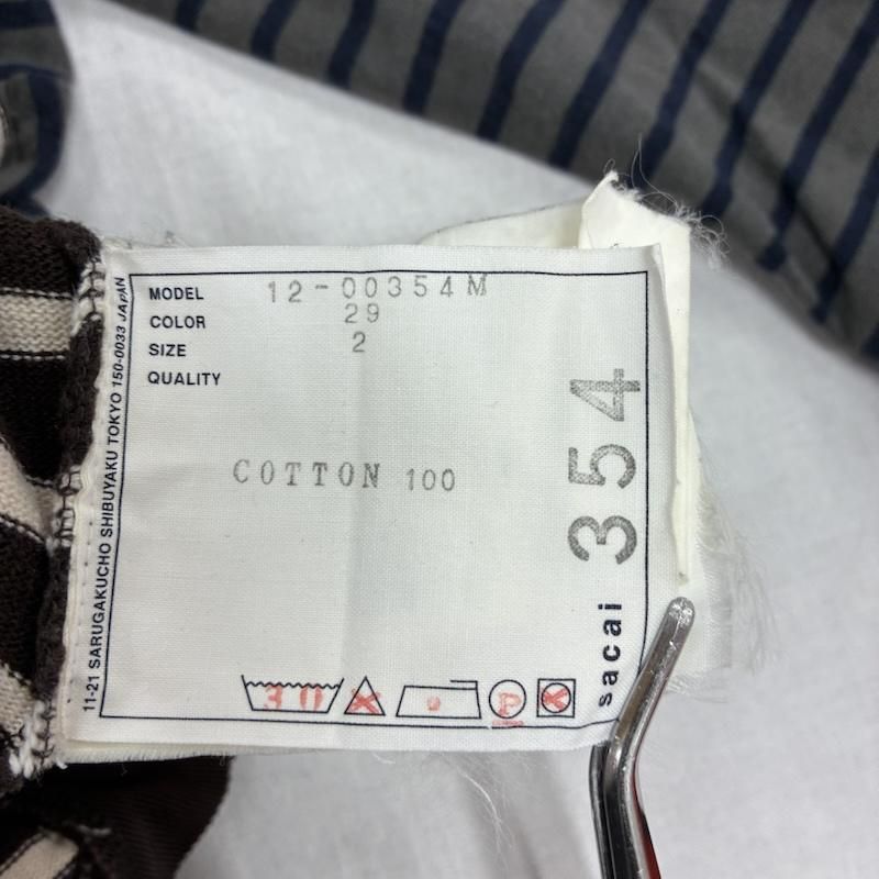 【美品】サカイ 異素材切替 ドッキング 長袖 Tシャツ 2515 美品】サカイ 異素材切替 ドッキング 長袖 Tシャツ 2515