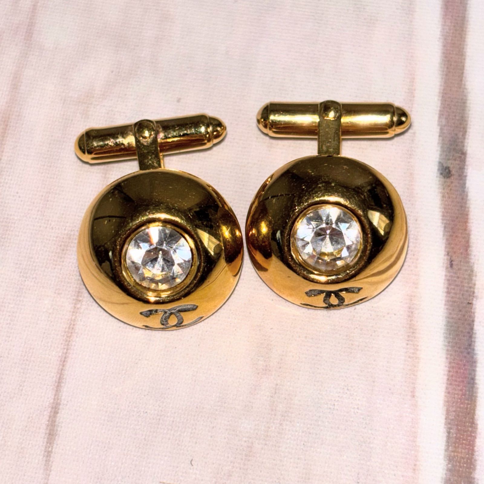 CHANEL シャネル カフス GP 95P ココマーク ヴィンテージ ゴールド ヴィンテージ】CHANEL シャネル ココマーク カフス ライン