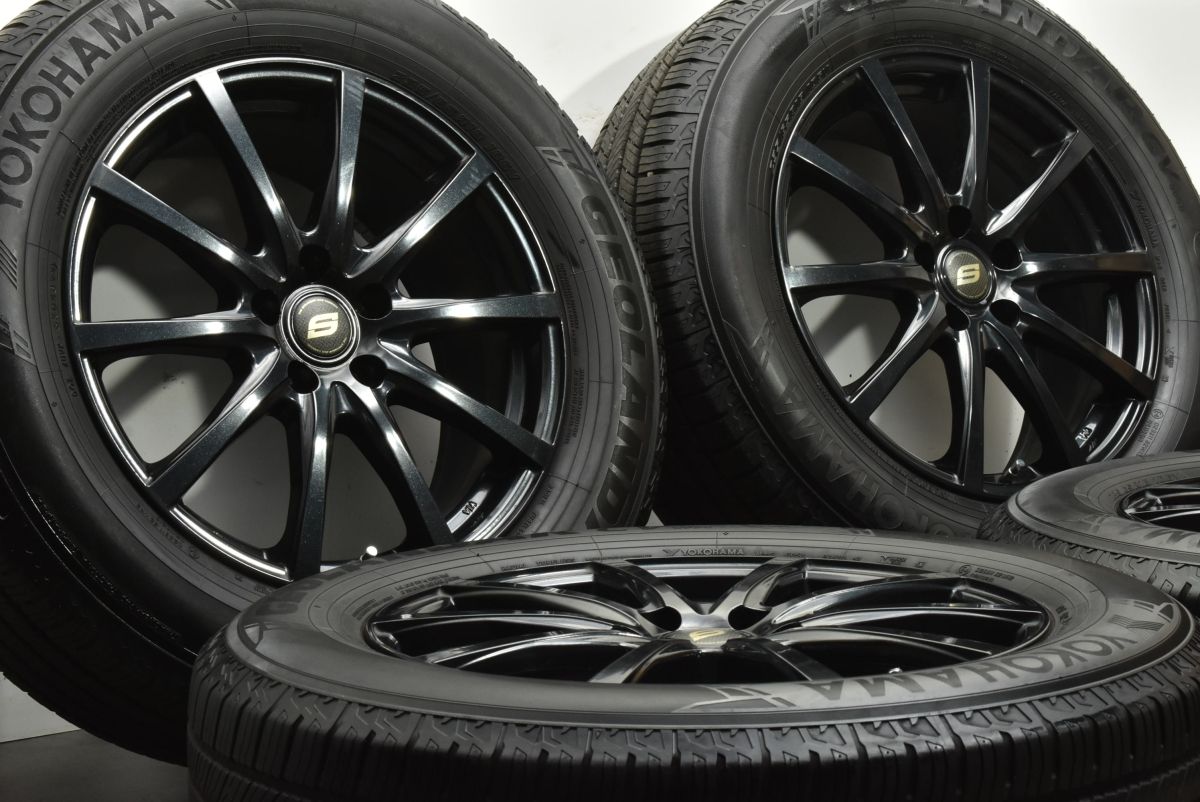 良好品 ストレンジャー 18in 7.5J 48 PCD114.3 ヨコハマ ジオランダーCV G058 235 65R18 レクサス RX ムラーノ スタッドレス