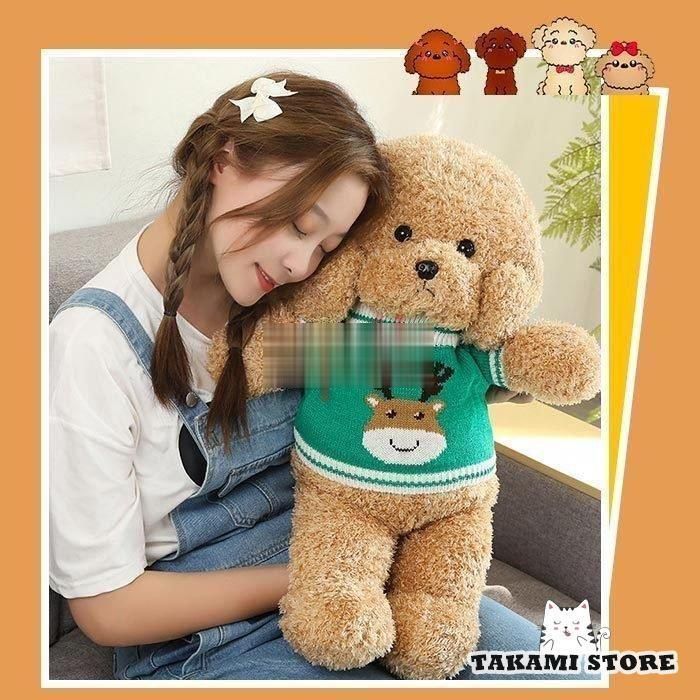 ぬいぐるみ　いぬ　テディ犬　かわいい　癒し　抱き枕　リアル　インテリア　誕生日プレゼント38cm
