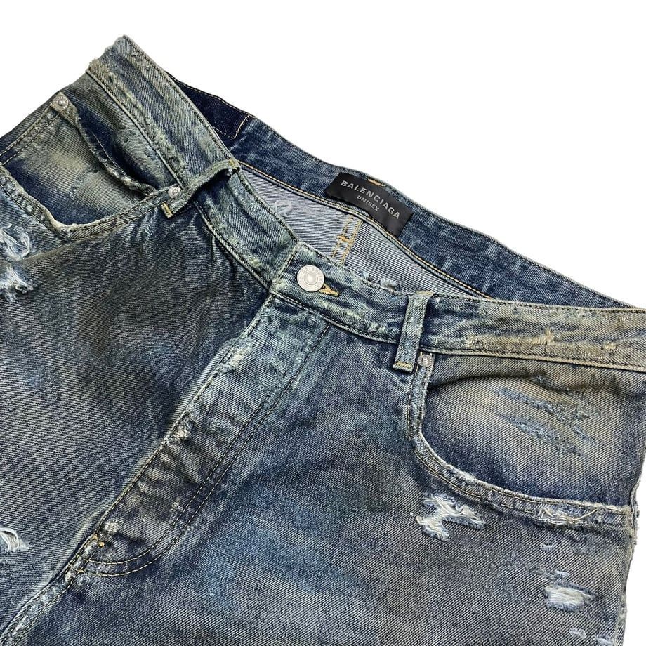 BALENCIAGA SUPER DESTROYED BAGGY DENIM バレンシアガ スーパー