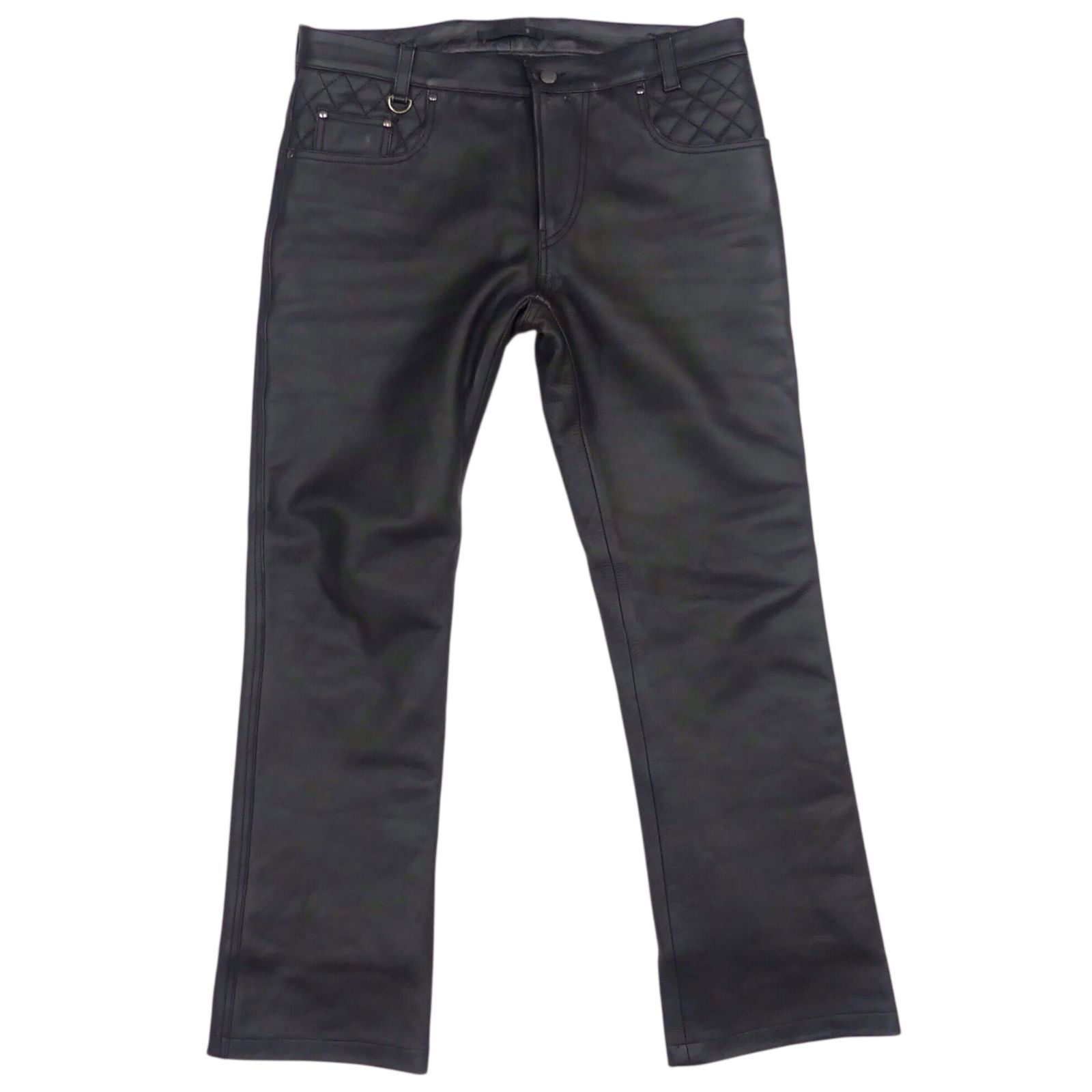 Schott ショット パンツ W30 本革 レザー 黒 USA製 NS361