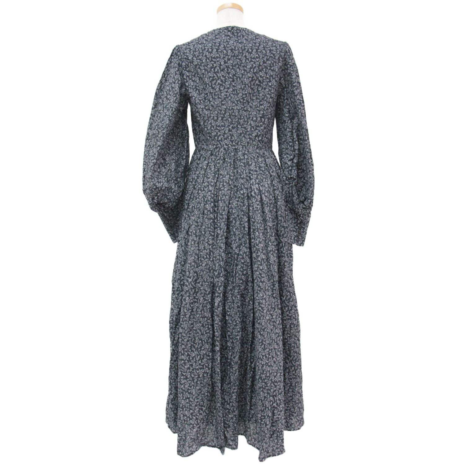 美品 MARIHA マリハ ワンピース ドレス ロング 22秋冬 ブラック 黒 38 