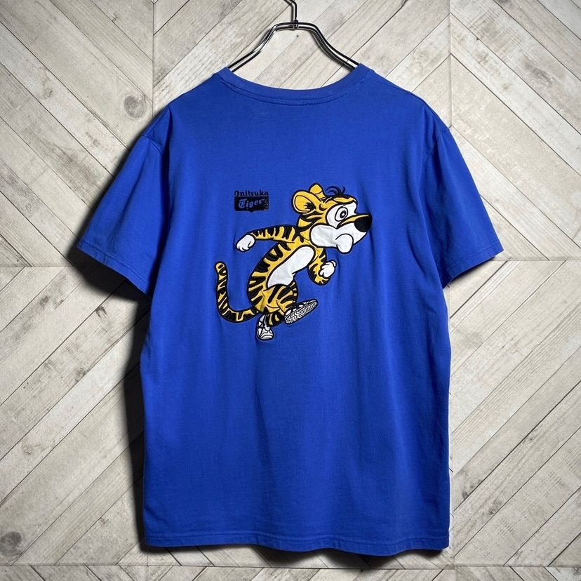 良品】Onitsuka Tiger|オニツカタイガー,半袖Tシャツ ,刺繍 良品】Onitsuka Tiger|オニツカタイガー,半袖Tシャツ ,刺繍
