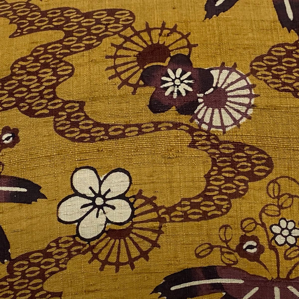 名古屋帯 美品 名品 紬地 梅 笹 山吹茶色 正絹 【中古】 - メルカリ
