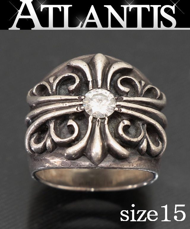 Chrome Hearts シルバーリング ポーチ付き スクロール 21号 CHROME