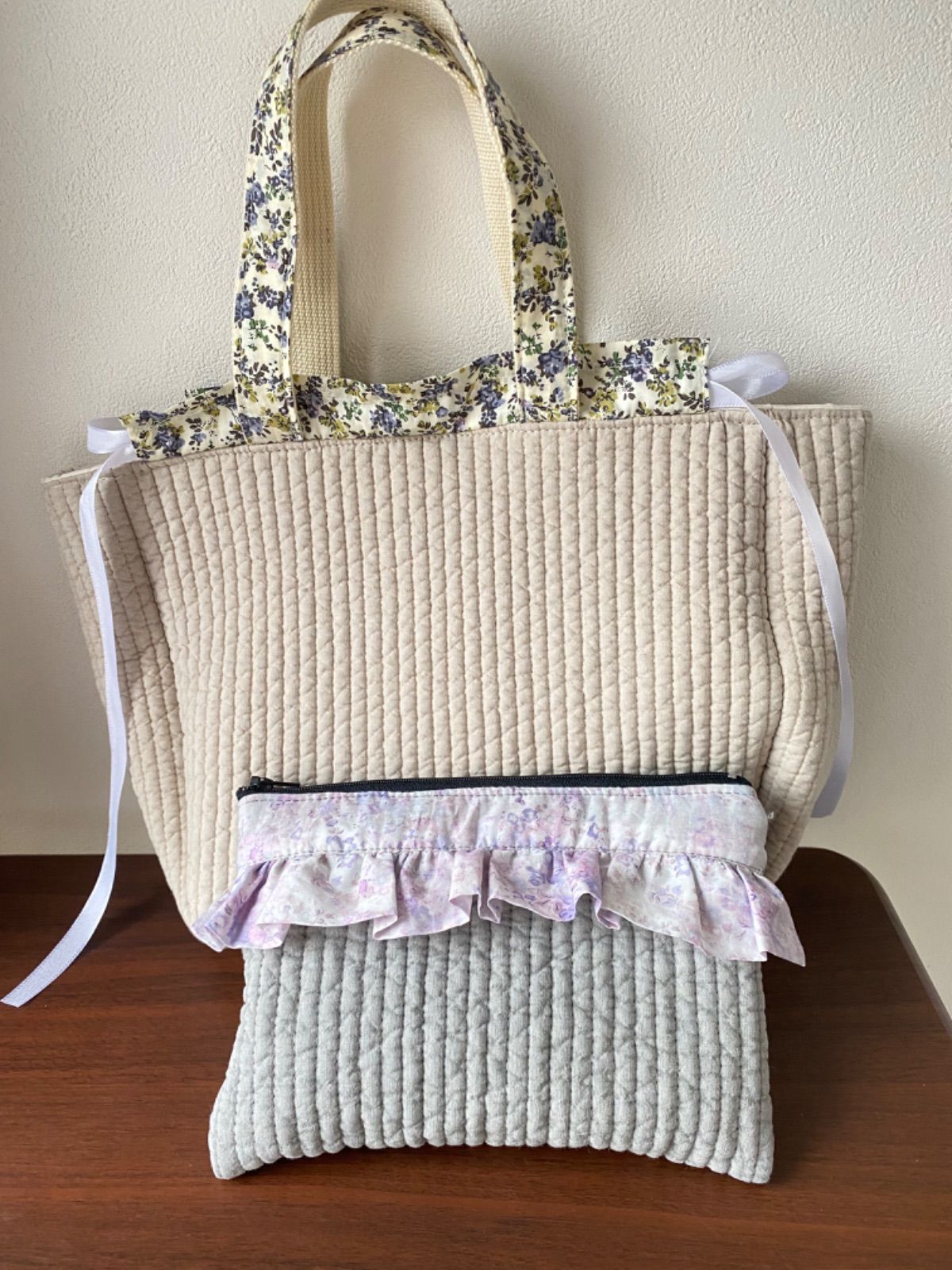 ヌビ　ハンドメイドバッグ ハンドメイド ヌビ巾着トートバッグ イブル ヌビ生地